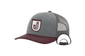 Baseball Hat PVC Logo - Heather Greay/Charcoal Maroon - Justin's Love