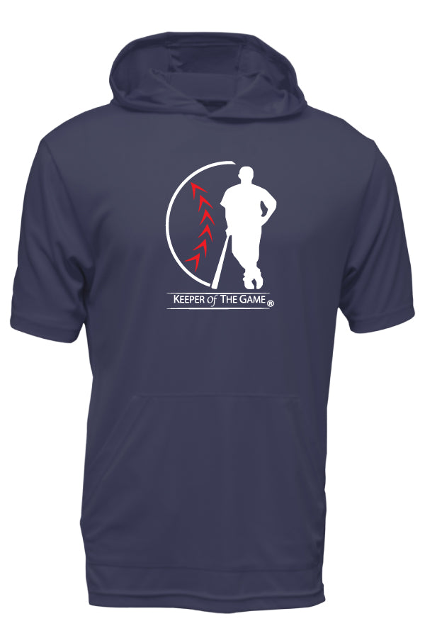 Xtreme-Tek Short Sleeve Navy Hoodie-Keeper of the Game